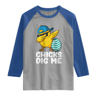 Easter Chicks Dig Me Raglan Shirt Cute Chicken Dabbing Egg Hunt Toddler