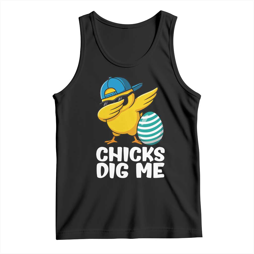 Easter Chicks Dig Me Tank Top Cute Chicken Dabbing Egg Hunt Toddler