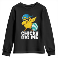 Easter Chicks Dig Me Youth Sweatshirt Cute Chicken Dabbing Egg Hunt Toddler