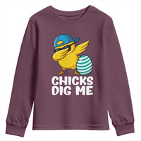 Easter Chicks Dig Me Youth Sweatshirt Cute Chicken Dabbing Egg Hunt Toddler