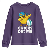 Easter Chicks Dig Me Youth Sweatshirt Cute Chicken Dabbing Egg Hunt Toddler
