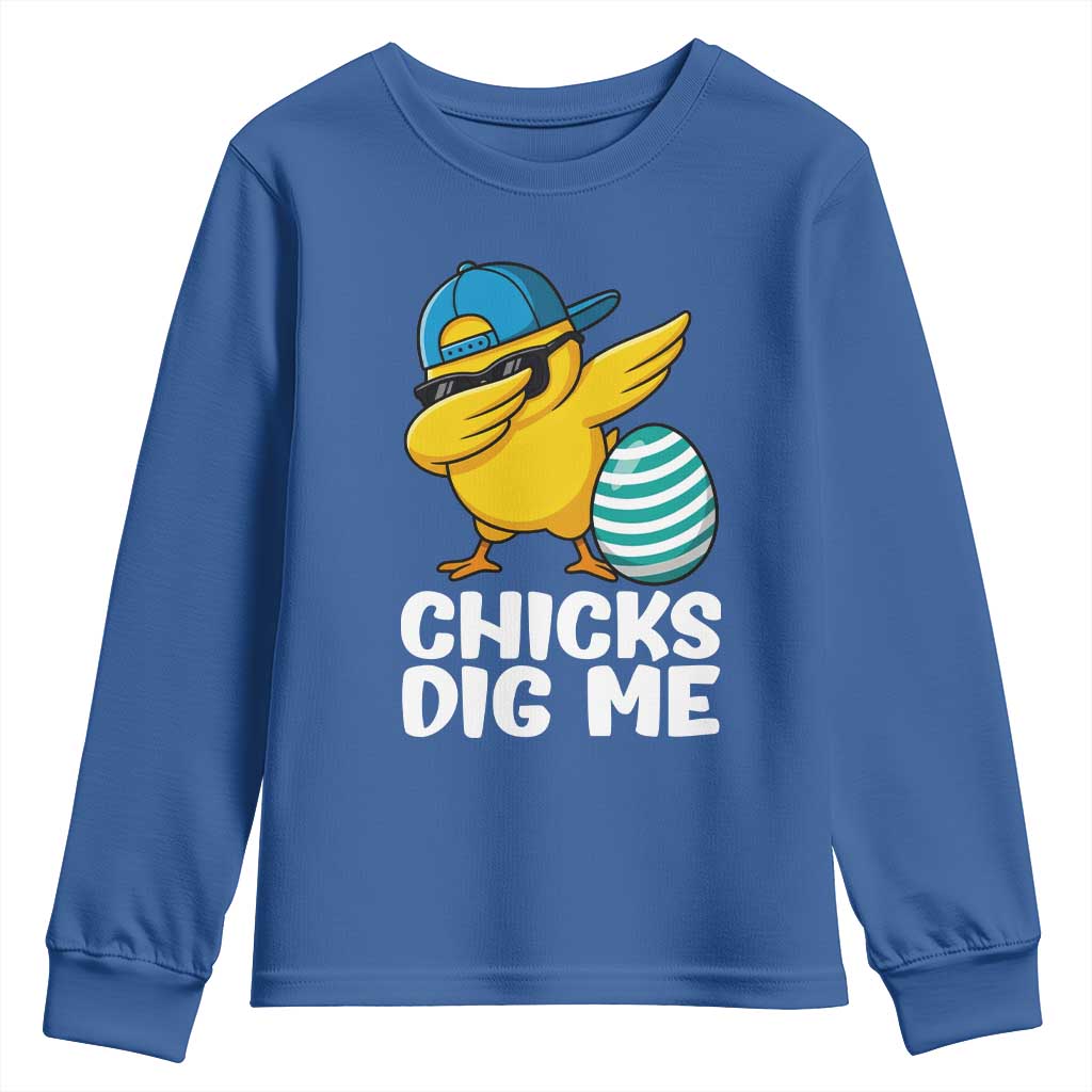 Easter Chicks Dig Me Youth Sweatshirt Cute Chicken Dabbing Egg Hunt Toddler