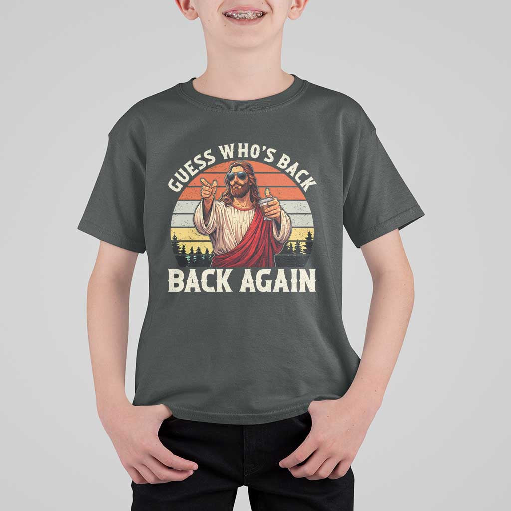 Funny Jesus Easter T Shirt For Kid Guess Who's Back? Back Again Easter