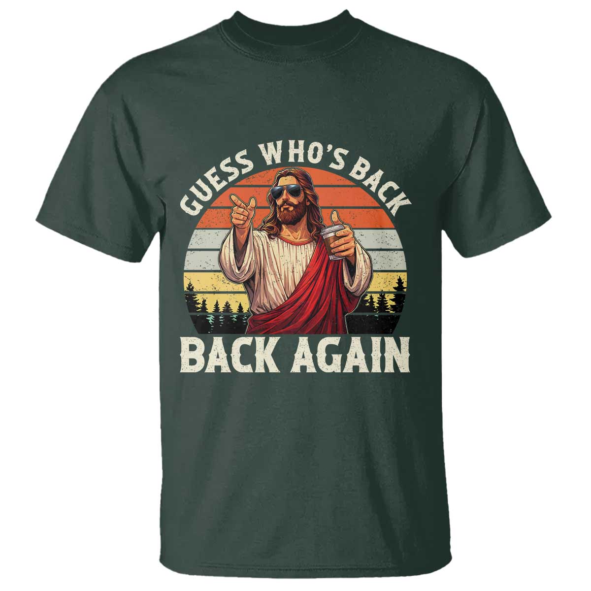 Funny Jesus Easter T Shirt Guess Who's Back? Back Again Easter