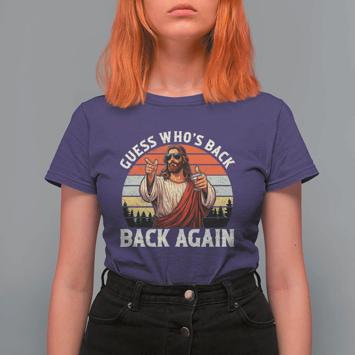 Funny Jesus Easter T Shirt For Women Guess Who's Back? Back Again Easter