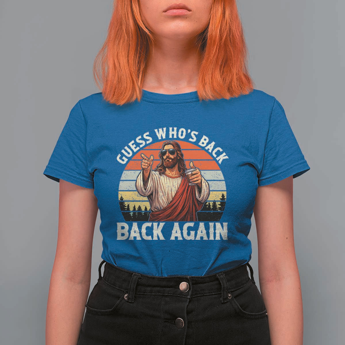 Funny Jesus Easter T Shirt For Women Guess Who's Back? Back Again Easter