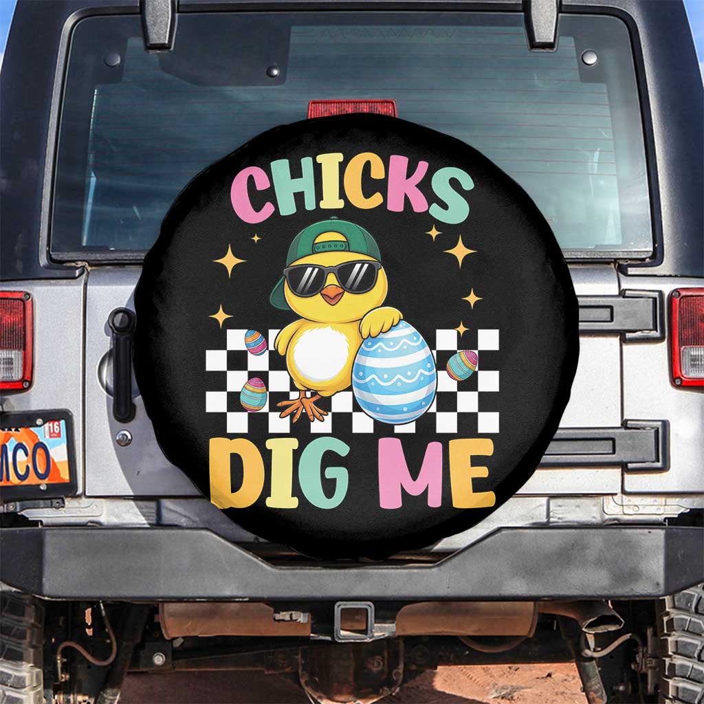 Chicks Dig Me Spare Tire Cover Funny Easter Chick