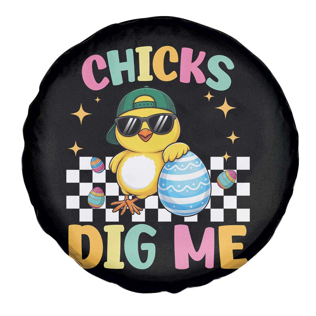 Chicks Dig Me Spare Tire Cover Funny Easter Chick