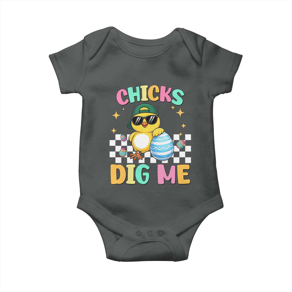 Chicks Dig Me Baby Onesie Funny Easter Chick