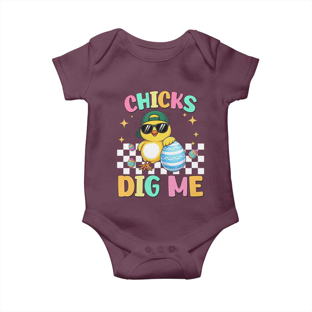 Chicks Dig Me Baby Onesie Funny Easter Chick