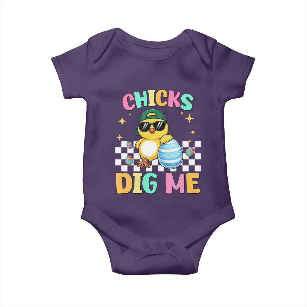 Chicks Dig Me Baby Onesie Funny Easter Chick