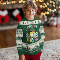 Chicks Dig Me Ugly Christmas Sweater Funny Easter Chick