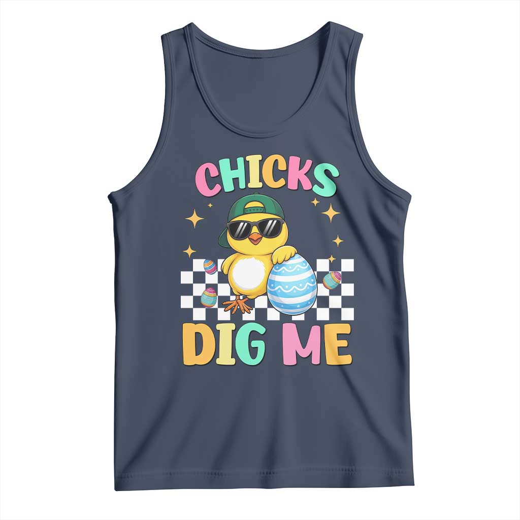 Chicks Dig Me Tank Top Funny Easter Chick
