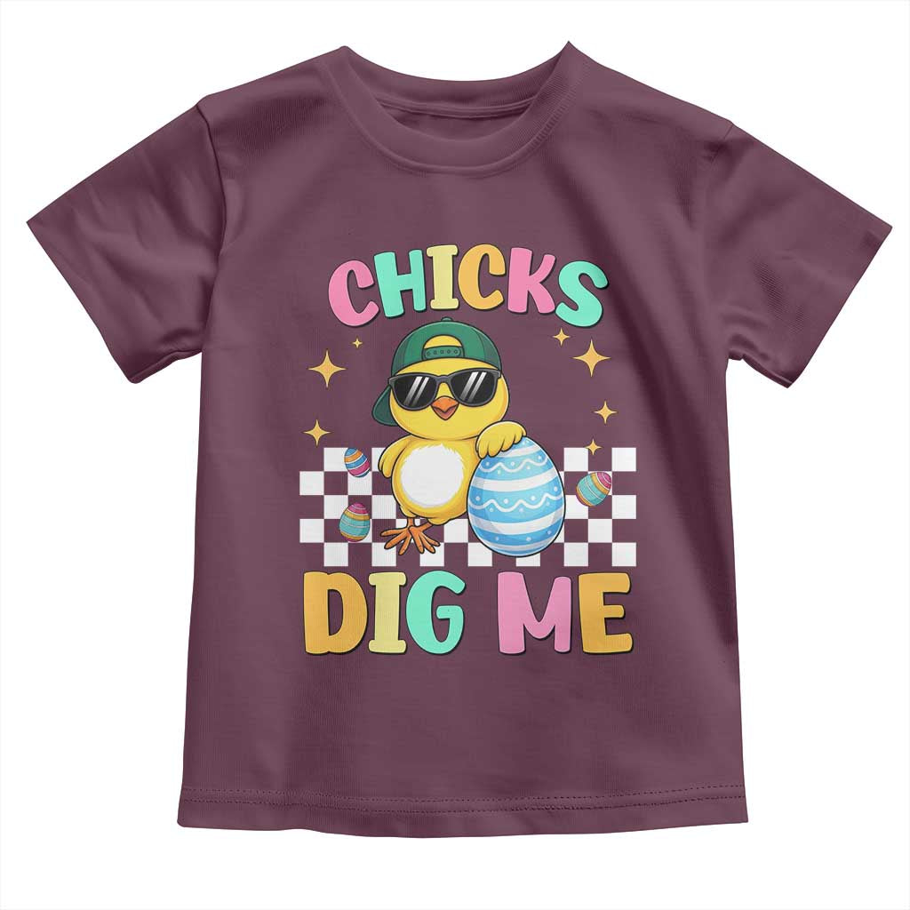 Chicks Dig Me Toddler T Shirt Funny Easter Chick