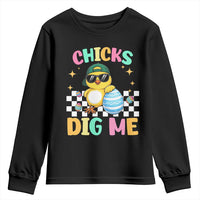Chicks Dig Me Youth Sweatshirt Funny Easter Chick