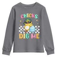 Chicks Dig Me Youth Sweatshirt Funny Easter Chick