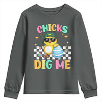 Chicks Dig Me Youth Sweatshirt Funny Easter Chick