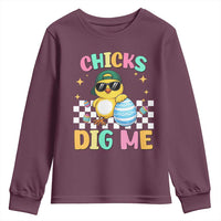 Chicks Dig Me Youth Sweatshirt Funny Easter Chick