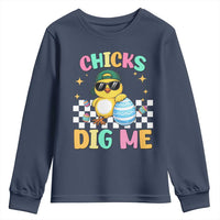 Chicks Dig Me Youth Sweatshirt Funny Easter Chick