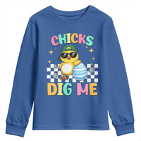Chicks Dig Me Youth Sweatshirt Funny Easter Chick