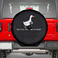 Jesus Thinks I'm A Delight Spare Tire Cover Funny Christian Goose Sarcastic