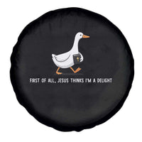 Jesus Thinks I'm A Delight Spare Tire Cover Funny Christian Goose Sarcastic