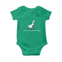 Jesus Thinks I'm A Delight Baby Onesie Funny Christian Goose Sarcastic