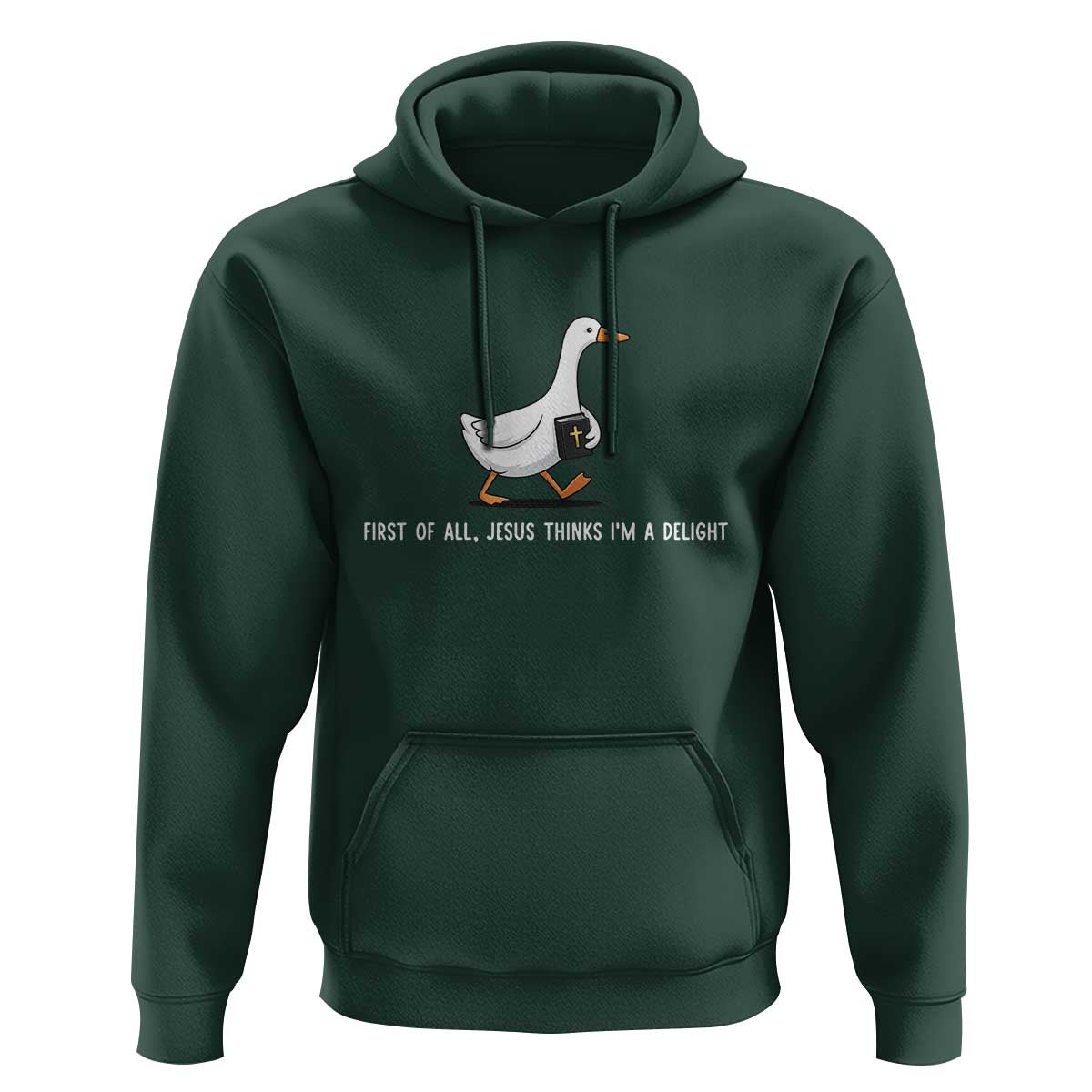 Jesus Thinks I'm A Delight Hoodie Funny Christian Goose Sarcastic