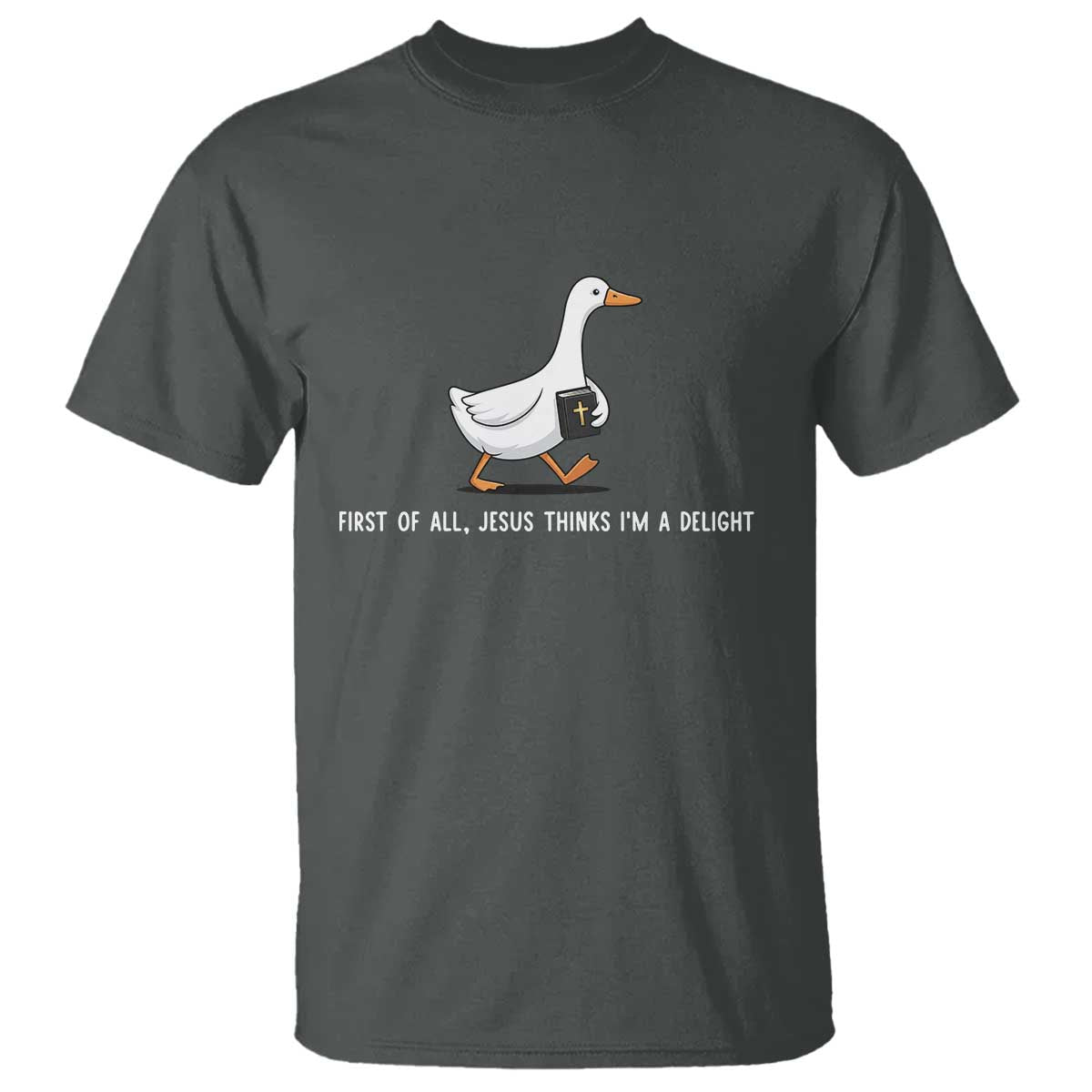 Jesus Thinks I'm A Delight T Shirt Funny Christian Goose Sarcastic