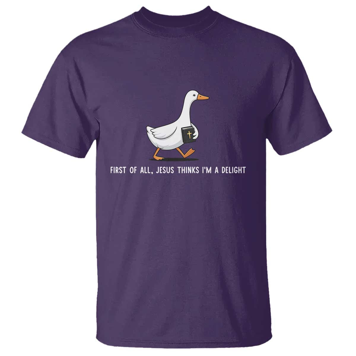 Jesus Thinks I'm A Delight T Shirt Funny Christian Goose Sarcastic