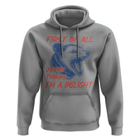 First of All Jesus Thinks I'm A Delight Hoodie Funny Opossum Christian