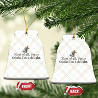 Funny Christian Raccoon Ceramic Ornament Sarcastic Jesus Thinks I'm A Delight