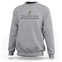 Funny Christian Raccoon Sweatshirt Sarcastic Jesus Thinks I'm A Delight