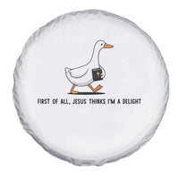 Funny Christian Goose Spare Tire Cover Jesus Thinks I'm A Delight