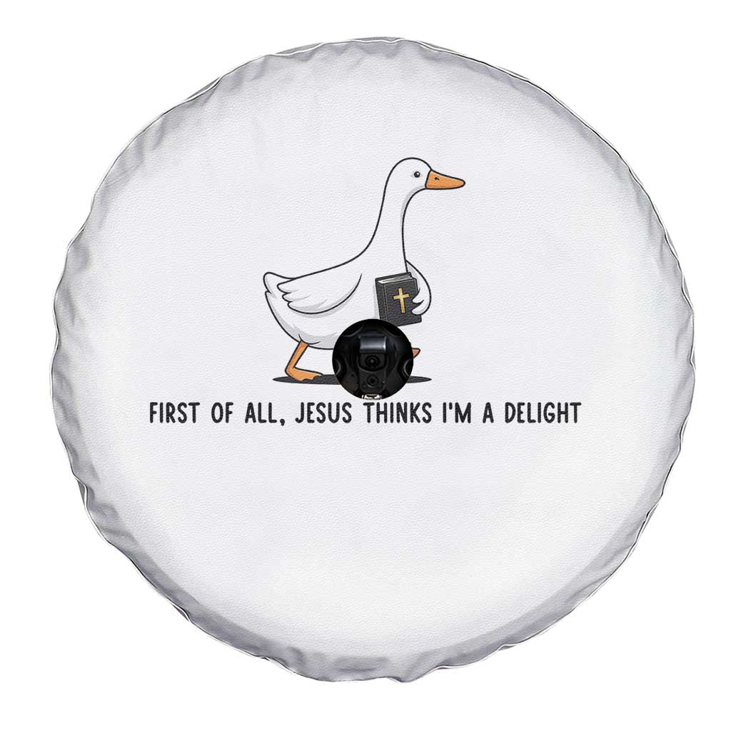 Funny Christian Goose Spare Tire Cover Jesus Thinks I'm A Delight