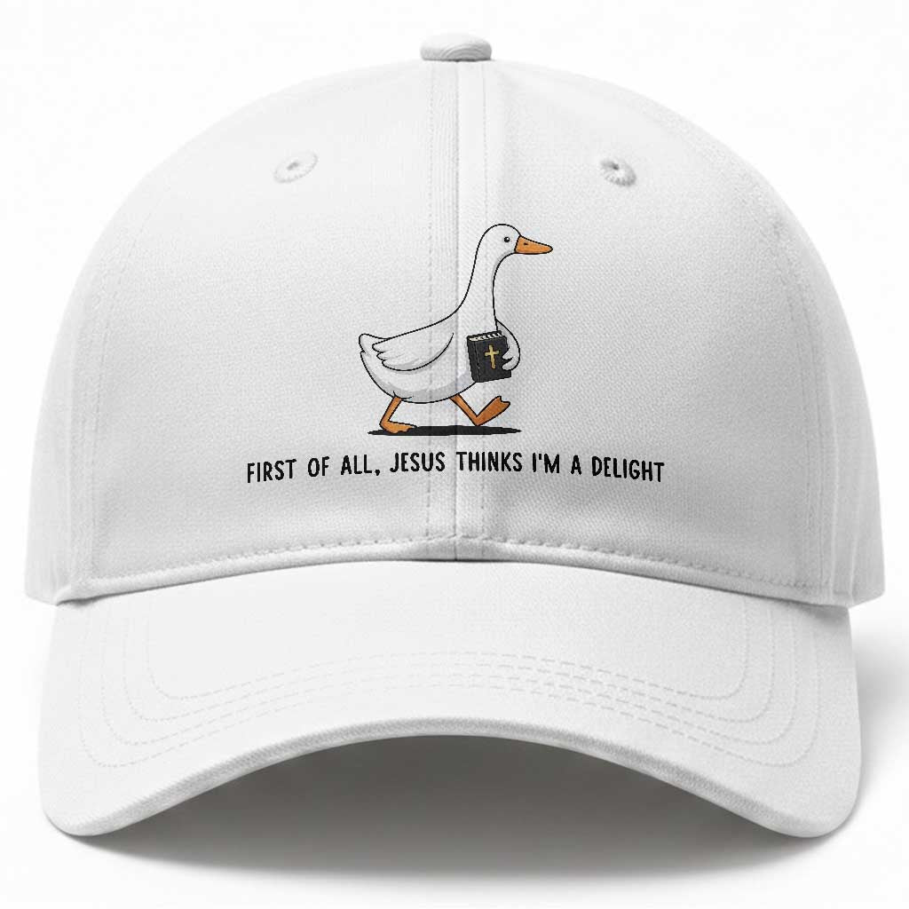 Funny Christian Goose Baseball Cap Jesus Thinks I'm A Delight