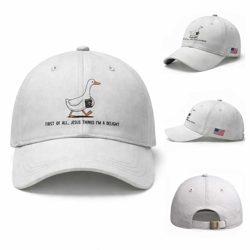 Funny Christian Goose Baseball Cap Jesus Thinks I'm A Delight