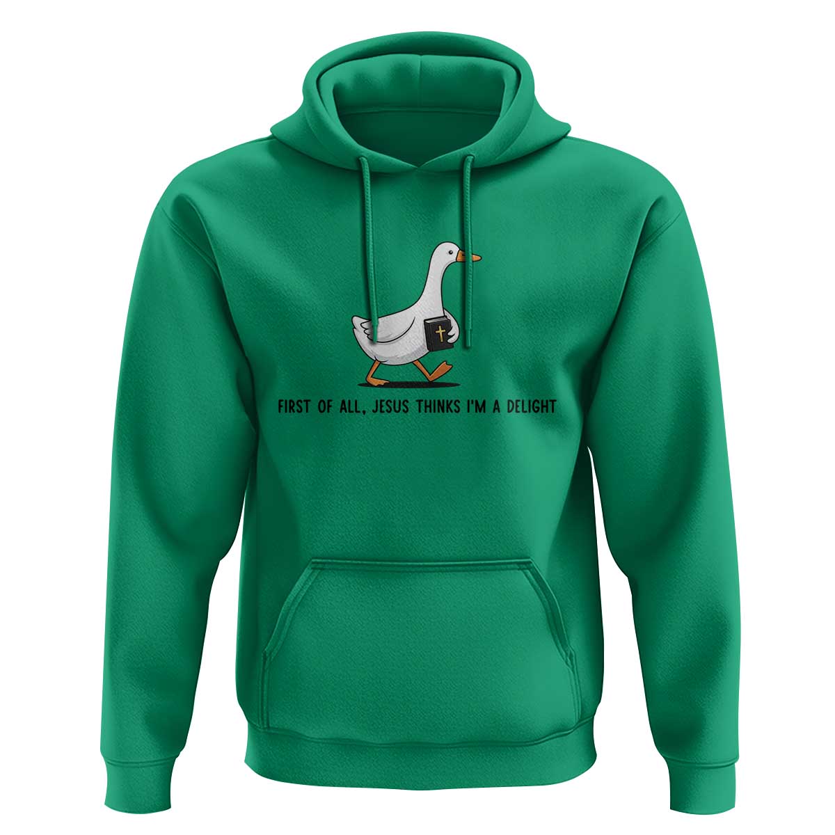 Funny Christian Goose Hoodie Jesus Thinks I'm A Delight