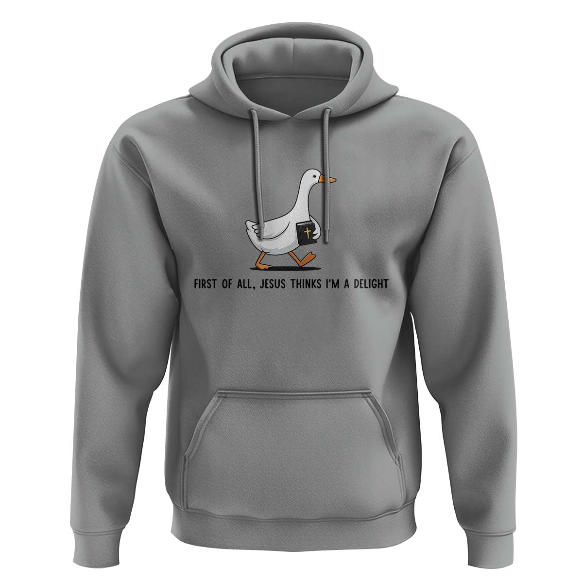 Funny Christian Goose Hoodie Jesus Thinks I'm A Delight