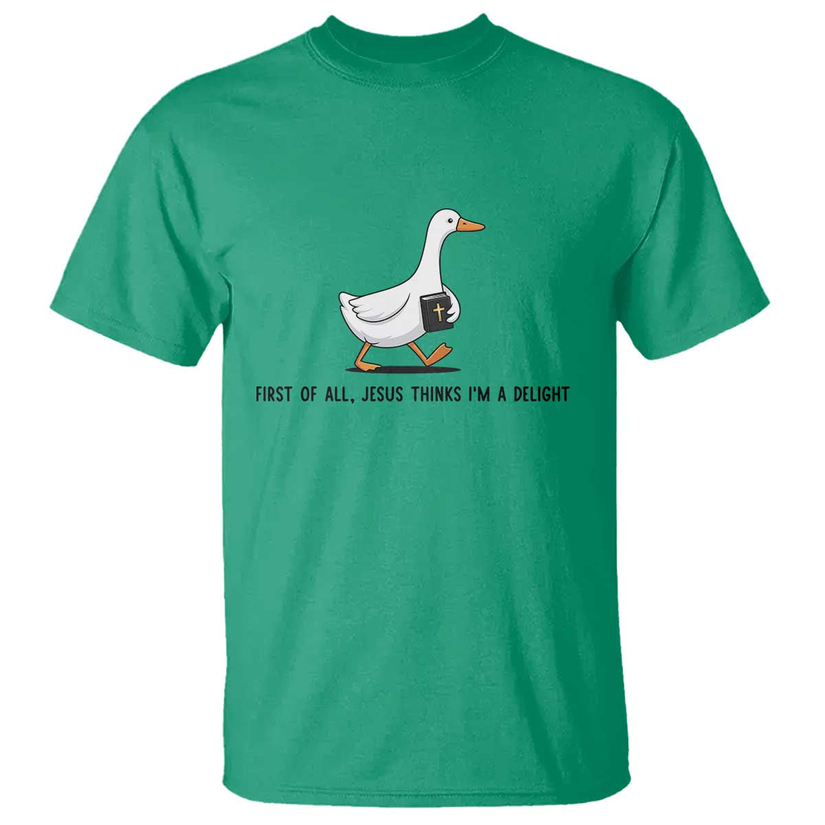 Funny Christian Goose T Shirt Jesus Thinks I'm A Delight
