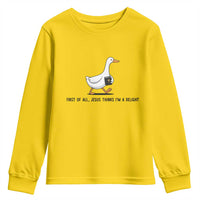 Funny Christian Goose Youth Sweatshirt Jesus Thinks I'm A Delight