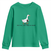 Funny Christian Goose Youth Sweatshirt Jesus Thinks I'm A Delight