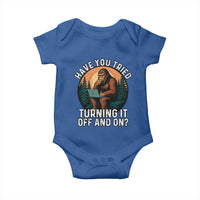 Funny Bigfoot Tech Support Baby Onesie Have You Tried Turning It Off And On Sasquatsch Computer - Wonder Print Shop