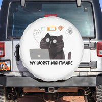 My Worst Nightmare Spare Tire Cover Funny Cat Gaming Wifi Loading Hurmor - Wonder Print Shop