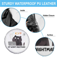My Worst Nightmare Spare Tire Cover Funny Cat Gaming Wifi Loading Hurmor - Wonder Print Shop