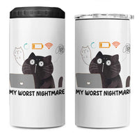 My Worst Nightmare 4 in 1 Can Cooler Tumbler Funny Cat Gaming Wifi Loading Hurmor