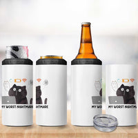 My Worst Nightmare 4 in 1 Can Cooler Tumbler Funny Cat Gaming Wifi Loading Hurmor