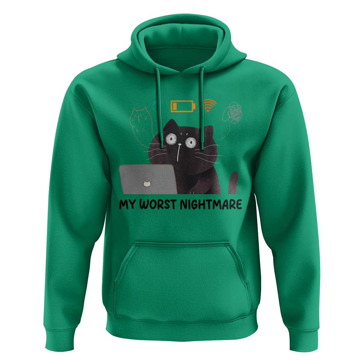 My Worst Nightmare Hoodie Funny Cat Gaming Wifi Loading Hurmor - Wonder Print Shop