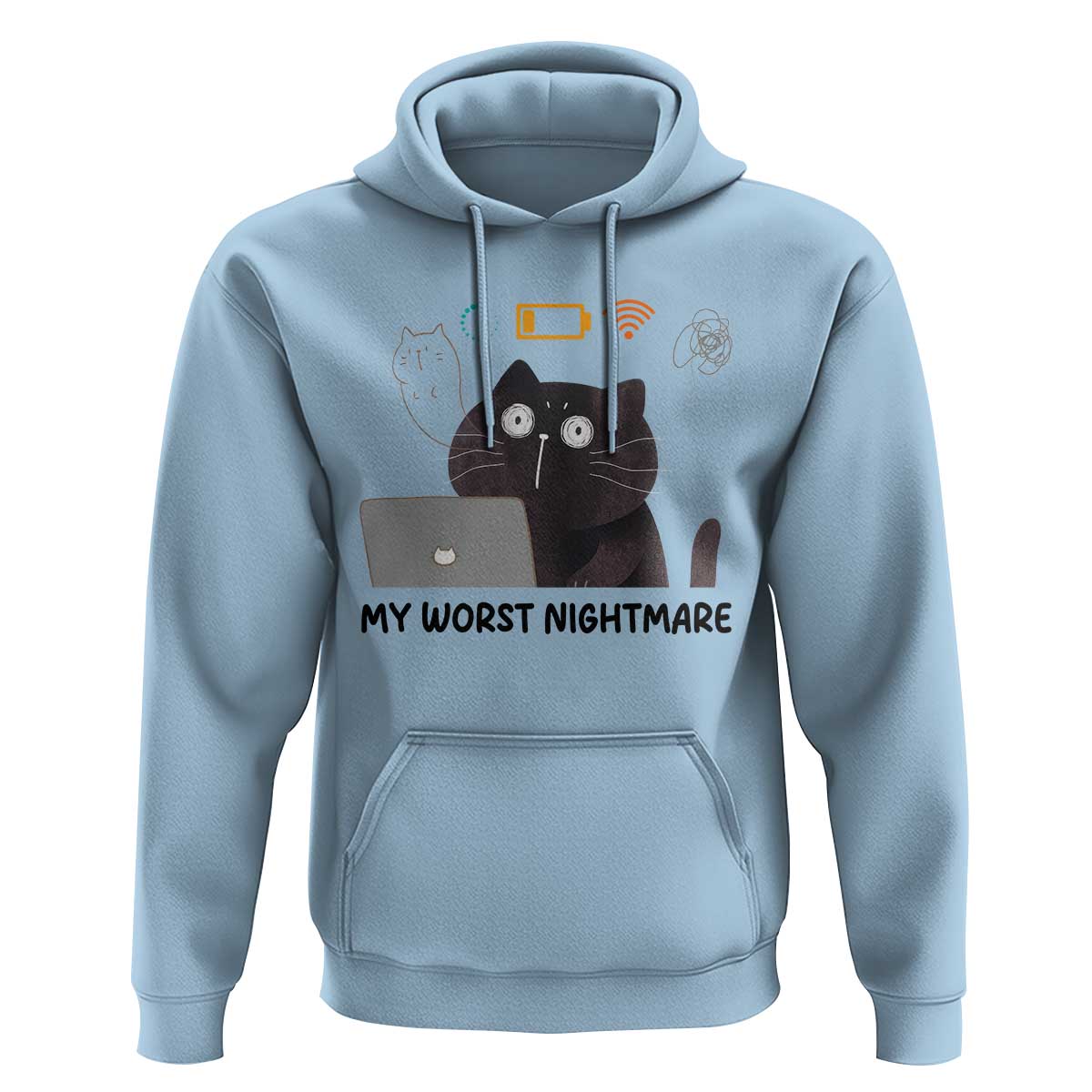 My Worst Nightmare Hoodie Funny Cat Gaming Wifi Loading Hurmor - Wonder Print Shop