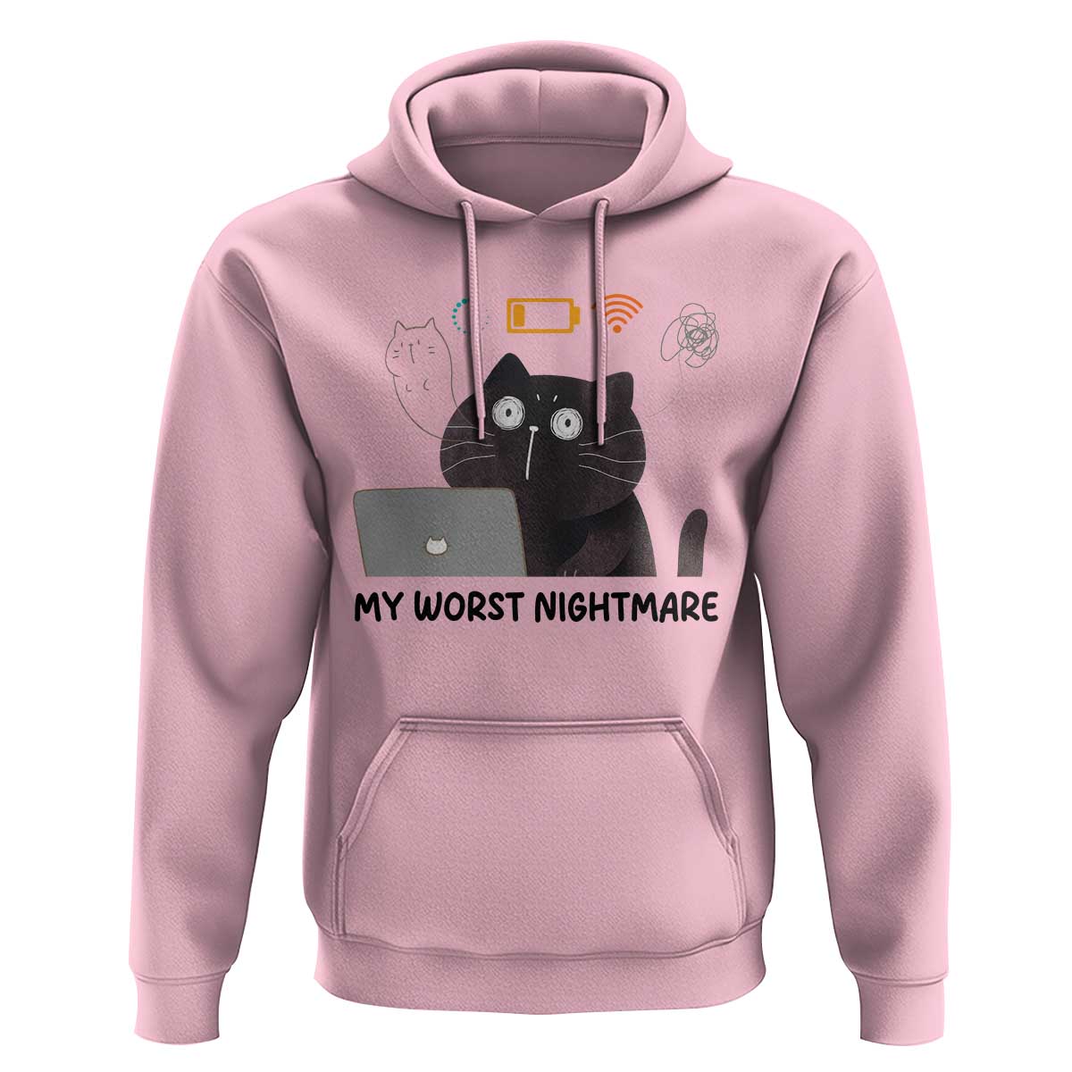My Worst Nightmare Hoodie Funny Cat Gaming Wifi Loading Hurmor - Wonder Print Shop